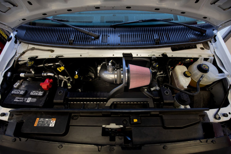 Ford E350 Performance Air Intake - K&N Engineering - 77 Metal Intake - `21-`22